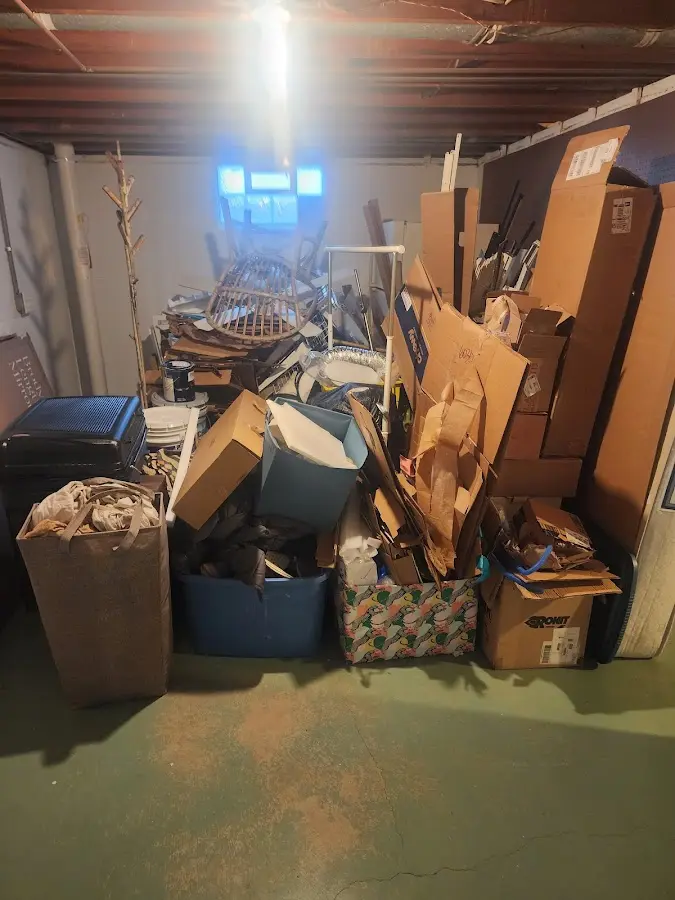 Roll-off dumpster container at job site for 4 Yard Dumpster Rental in Bainbridge